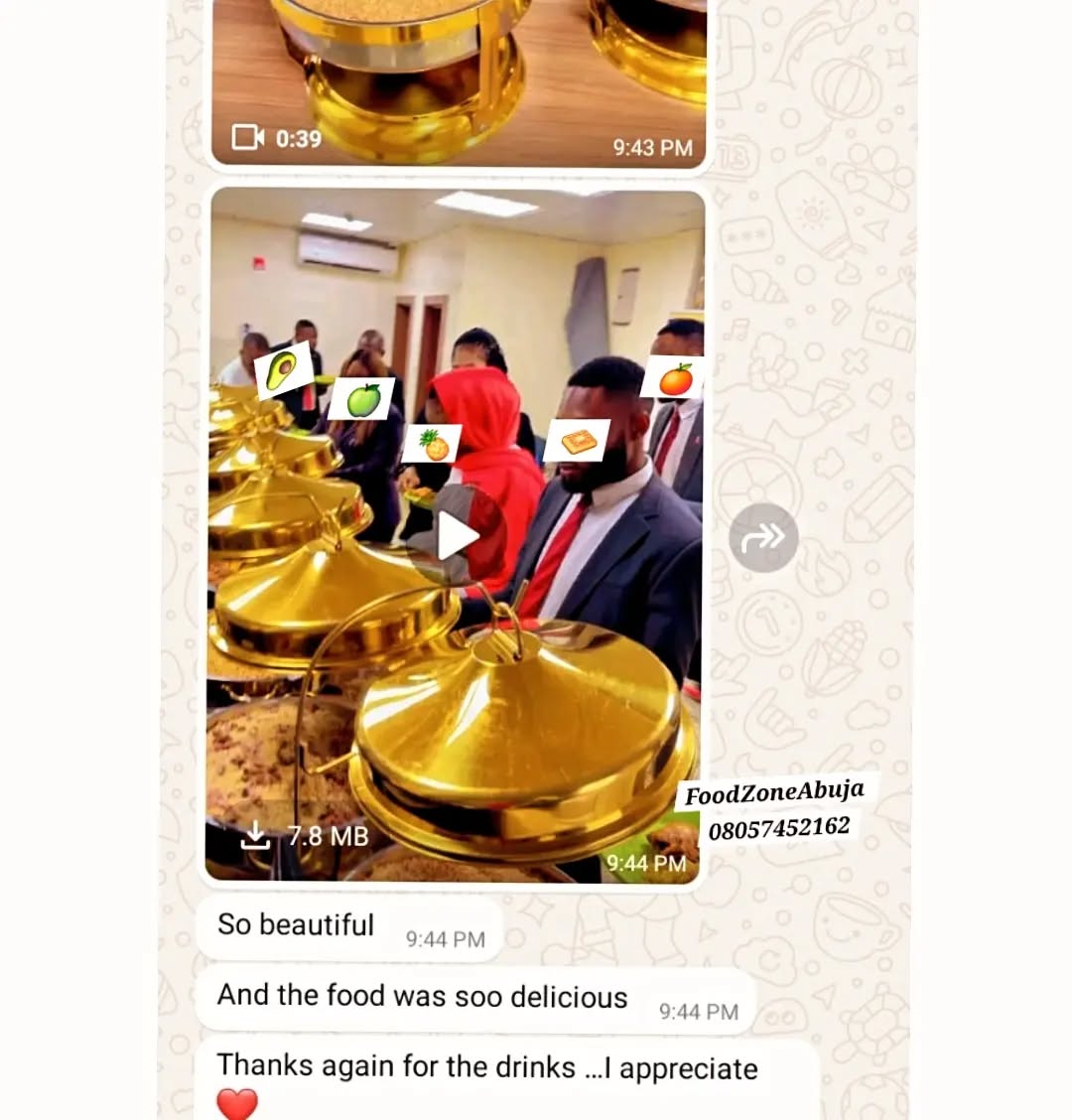 Need I say more? The feedback says it all. Bring on that event. We are ready. 

Call/whatsapp: 08057452162.
You can also use the link in bio or send a DM. 

We move 🚴‍♀️🚴‍♀️🚴‍♀️🚴‍♀️🚴‍♀️🚴‍♀️🚴‍♀️

#foodzoneabuja #goodreviews #foodinabuja #eventcaterers #abujabusiness #abujafoodvendors