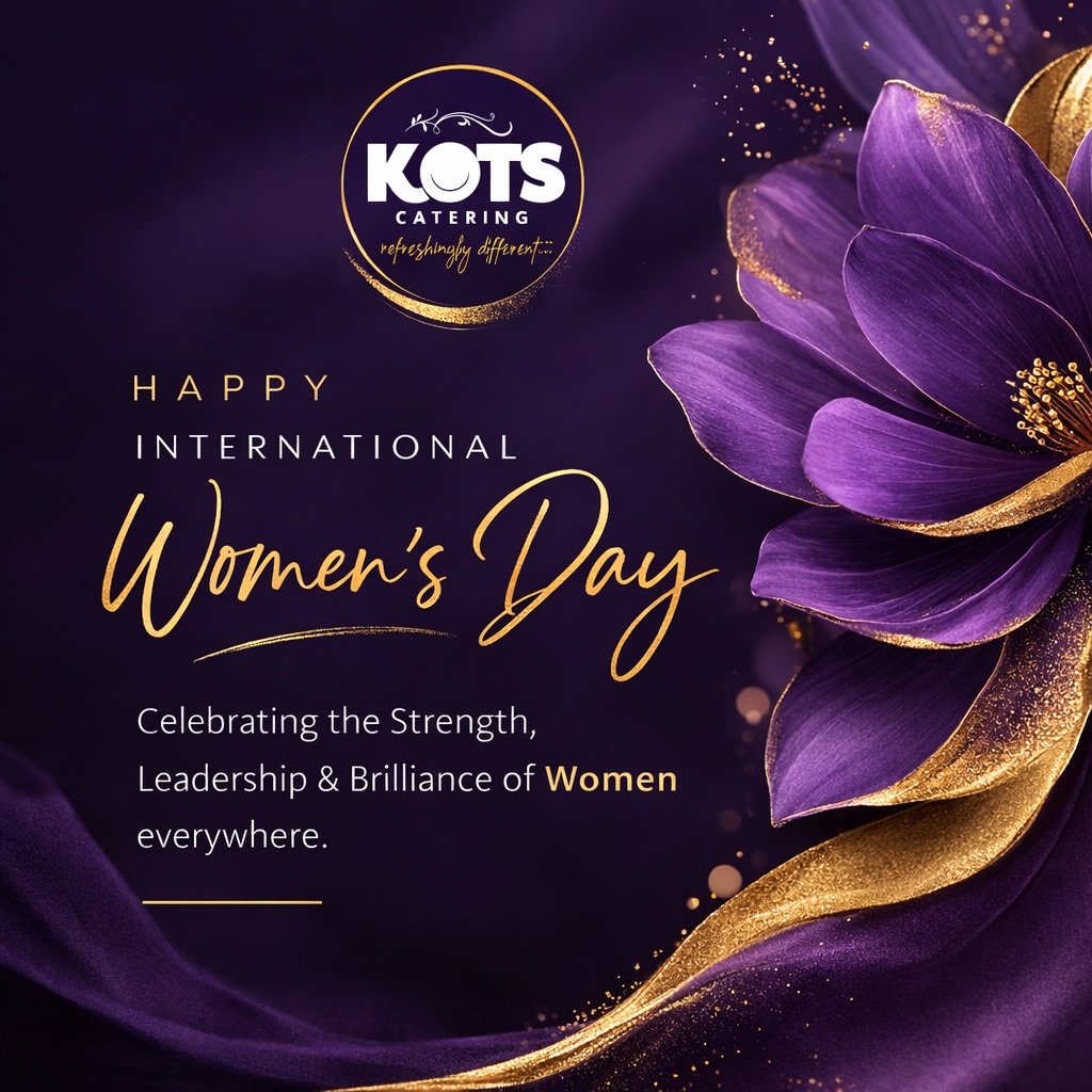 Today we celebrate the strength, leadership and brilliance of women everywhere.

At Kots Catering, we are proud to be part of a story shaped by remarkable women — from leadership to the incredible women across our teams whose dedication and excellence help us serve our clients every day.

Today and every day, we celebrate the impact of women who lead, build and inspire.

Happy International Women’s Day. 💜

#InternationalWomensDay
#WomenInBusiness
#WomenInLeadership
#WomenInHospitality
#KotsCatering