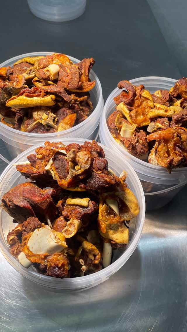 Top of the morning to everyone ,our delicious bucket of ram meat is available today send in your orders.