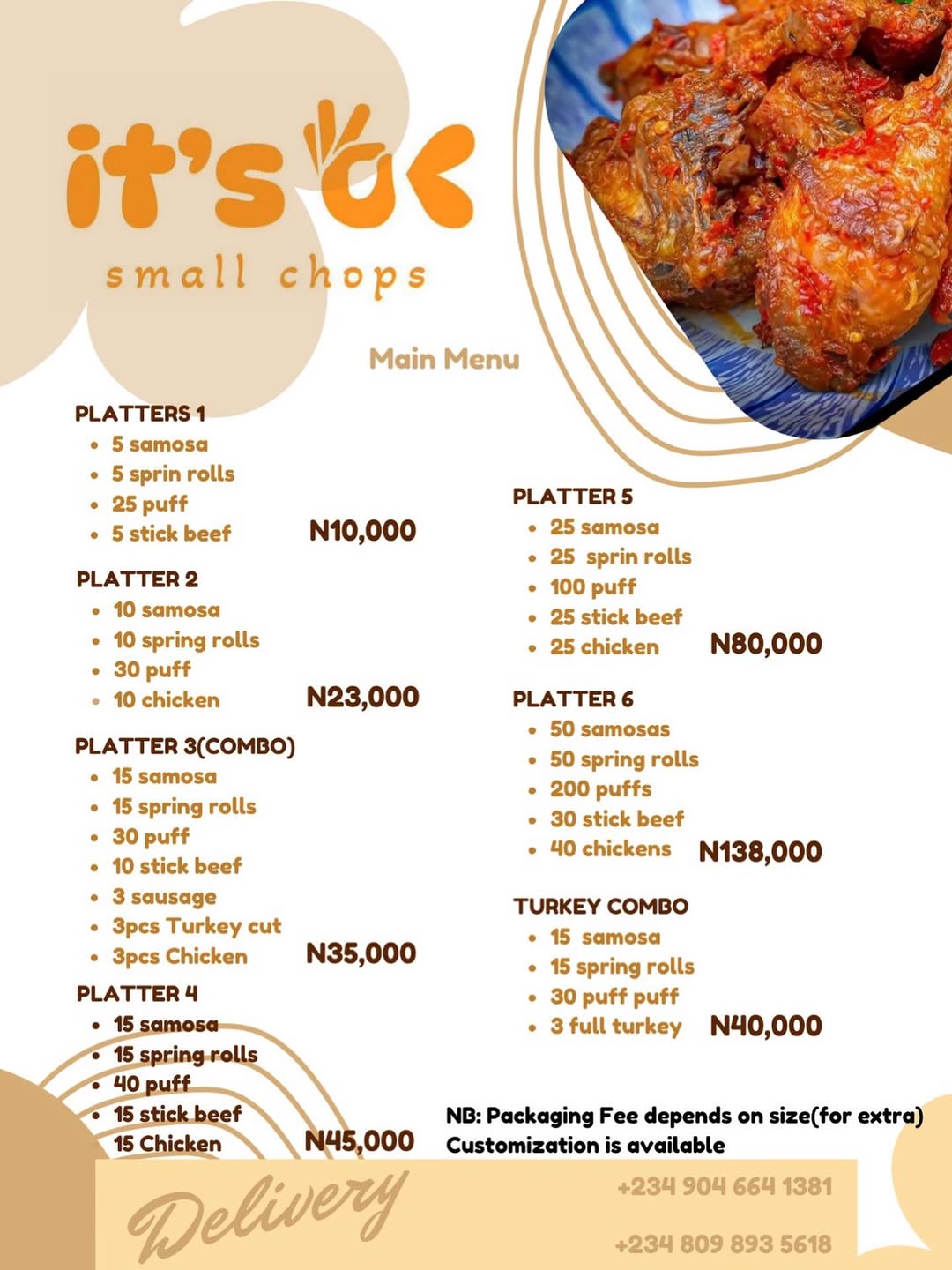 UPDATED MENU
#abuja #smallchopsabuja
